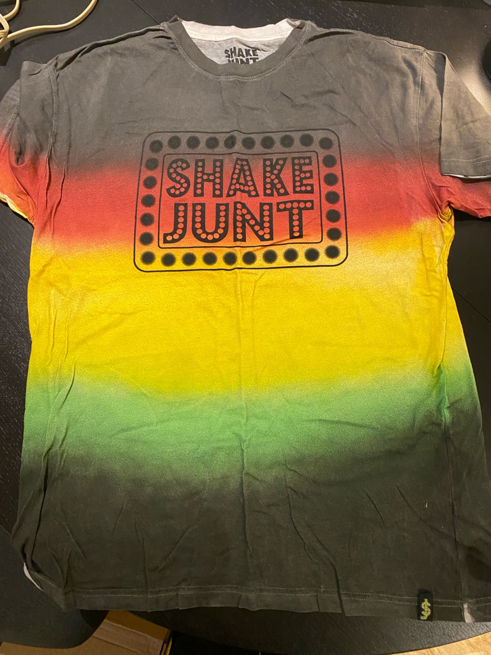 Men's Short Sleeve Gradient Tee - Black / Red / Yellow / Green